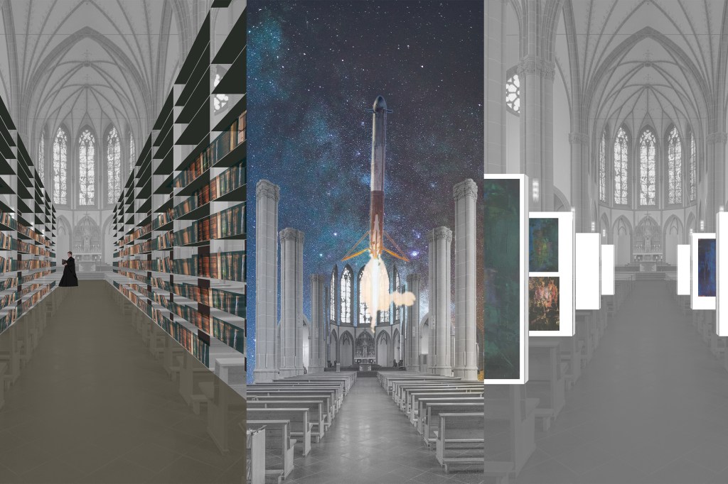 Collage Umnutzung Agneskirche Köln